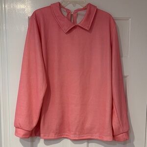 Stylish Pink Long Sleeve Top XL